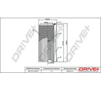 Filtro aria Cartuccia filtro DP1110.10.0270 Drve+ per MERCEDES-BENZ MB Autobus