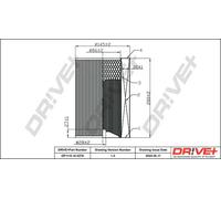 Filtro aria Cartuccia filtro DP1110.10.0278 Drve+ per TOYOTA METROCAB