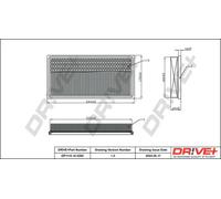 Filtro aria Cartuccia filtro DP1110.10.0292 Drve+ per JEEP VOLVO DODGE