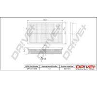 Filtro aria Cartuccia filtro DP1110.10.0306 Drve+ per MERCEDES-BENZ CLASSE E