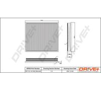 Filtro aria Cartuccia filtro DP1110.10.0325 Drve+ per FORD TRANSIT V363 Furgone