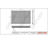 Filtro aria Cartuccia filtro DP1110.10.0342 Drve+ per BMW X5