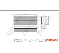 Filtro aria Cartuccia filtro DP1110.10.0346 Drve+ per BMW 5 X5 5 Touring X3 X4