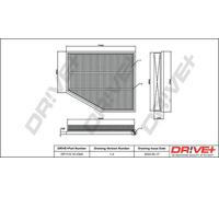 Filtro aria Cartuccia filtro DP1110.10.0349 Drve+ per BMW 5 Touring 5 6
