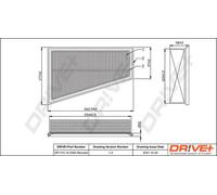 Filtro aria Cartuccia filtro DP1110.10.0363 Drve+ per MERCEDES-BENZ INFINITI