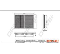 Filtro aria Cartuccia filtro DP1110.10.0383 Drve+ per SKODA VW AUDI SEAT