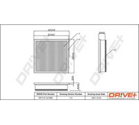 Filtro aria Cartuccia filtro DP1110.10.0390 Drve+ per OPEL ADAM