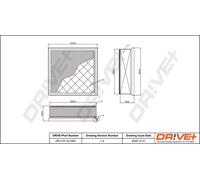 Filtro aria Cartuccia filtro DP1110.10.0392 Drve+