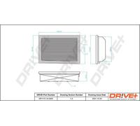 Filtro aria Cartuccia filtro DP1110.10.0400 Drve+ per FIAT TIPO Tre volumi