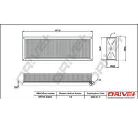 Filtro aria Cartuccia filtro DP1110.10.0403 Drve+ per RENAULT ARO