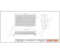 Filtro aria Cartuccia filtro DP1110.10.0429 Drve+ per FIAT STILO STILO VAN