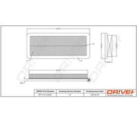 Filtro aria Cartuccia filtro DP1110.10.0432 Drve+ per PEUGEOT FIAT CITROËN
