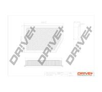 Filtro aria Cartuccia filtro DP1110.10.0437 Drve+ per JEEP CHEROKEE