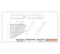 Filtro aria Cartuccia filtro DP1110.10.0452 Drve+ per HONDA CIVIC IX