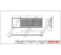 Filtro aria Cartuccia filtro DP1110.10.0465 Drve+ per HONDA JAZZ II