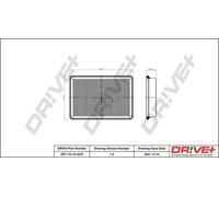Filtro aria Cartuccia filtro DP1110.10.0476 Drve+ per HYUNDAI KIA
