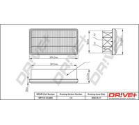 Filtro aria Cartuccia filtro DP1110.10.0483 Drve+ per OPEL LOTUS ISUZU