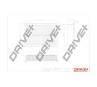 Filtro aria Cartuccia filtro DP1110.10.0487 Drve+ per CHEVROLET AVEO Hatchback