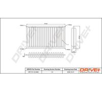 Filtro aria Cartuccia filtro DP1110.10.0494 Drve+ per MAZDA 2 3 Tre volumi 3