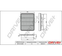 Filtro aria Cartuccia filtro DP1110.10.0497 Drve+ per MAZDA 3 Tre volumi 3 CX-5