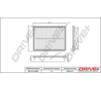 Filtro aria Cartuccia filtro DP1110.10.0498 Drve+ per MAZDA 3 2 Hatchback CX-3