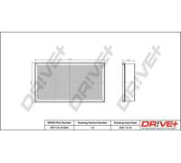 Filtro aria Cartuccia filtro DP1110.10.0501 Drve+ per MERCEDES-BENZ