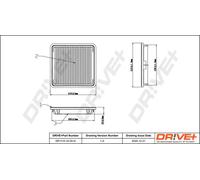 Filtro aria Cartuccia filtro DP1110.10.0514 Drve+ per SUBARU XV FORESTER LEVORG
