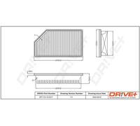 Filtro aria Cartuccia filtro DP1110.10.0517 Drve+ per KIA RIO III