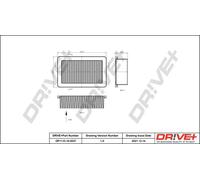 Filtro aria Cartuccia filtro DP1110.10.0537 Drve+ per SMART RENAULT