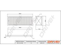 Filtro aria Cartuccia filtro DP1110.10.0542 Drve+ per DACIA RENAULT