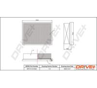 Filtro aria Cartuccia filtro DP1110.10.0544 Drve+ per RENAULT LATITUDE