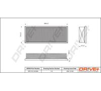 Filtro aria Cartuccia filtro DP1110.10.0554 Drve+ per VW SEAT