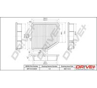 Filtro aria Cartuccia filtro DP1110.10.0570 Drve+ per LEXUS GS IS C LS IS II