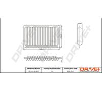 Filtro aria Cartuccia filtro DP1110.10.0572 Drve+ per TOYOTA LEXUS