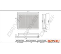 Filtro aria Cartuccia filtro DP1110.10.0593 Drve+ per NISSAN MICRA IV NOTE