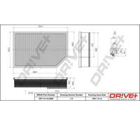 Filtro aria Cartuccia filtro DP1110.10.0608 Drve+ per VOLVO XC90 I VAN XC90 I