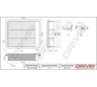 Filtro aria Cartuccia filtro DP1110.10.0622 Drve+ per MITSUBISHI GRANDIS