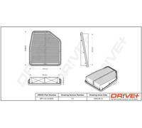 Filtro aria Cartuccia filtro DP1110.10.0625 Drve+ per SUZUKI GRAND VITARA II