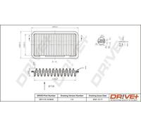Filtro aria Cartuccia filtro DP1110.10.0632 Drve+ per SUZUKI OPEL