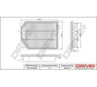 Filtro aria Cartuccia filtro DP1110.10.0640 Drve+ per KIA MAGENTIS II