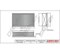 Filtro aria Cartuccia filtro DP1110.10.0644 Drve+ per AUDI 100 C4 Tre volumi