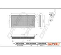 Filtro aria Cartuccia filtro DP1110.10.0649 Drve+ per KIA SHUMA I ROADSTER