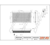 Filtro aria Cartuccia filtro DP1110.10.0652 Drve+ per KIA RIO I Hatchback