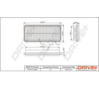 Filtro aria Cartuccia filtro DP1110.10.0655 Drve+ per KIA PICANTO I