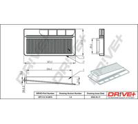 Filtro aria Cartuccia filtro DP1110.10.0675 Drve+ per OPEL SUZUKI