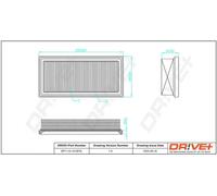 Filtro aria Cartuccia filtro DP1110.10.0676 Drve+ per SUZUKI SUBARU