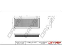 Filtro aria Cartuccia filtro DP1110.10.0697 Drve+ per FORD SMART