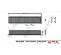 Filtro aria Cartuccia filtro DP1110.10.0702 Drve+ per PEUGEOT CITROËN