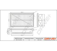 Filtro aria Cartuccia filtro DP1110.10.0705 Drve+ per HYUNDAI i20 II i20 III