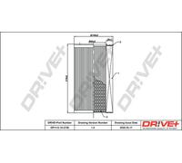 Filtro aria Cartuccia filtro DP1110.10.0728 Drve+ per ALFA ROMEO GIULIETTA